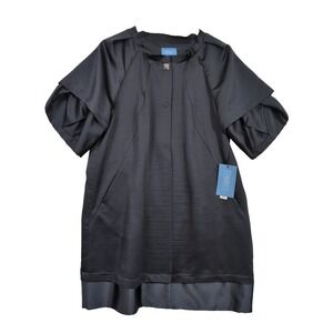 Simply Vera Vera Wang Dress Topper Jacket Duster Womens XL Black Formal Evening